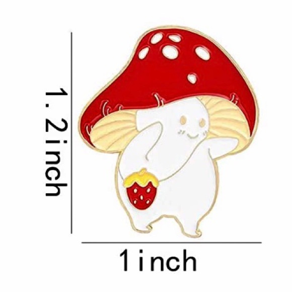New 2 Cute Mushroom Colorful Decorative Pins - Picture 7 of 8